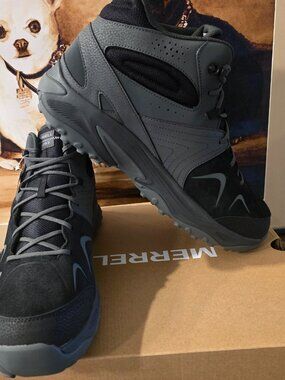 Merrell Yokota 3 Mid Outdoors Black J038437 Boots Shoes Mens Waterproof Size 9.5